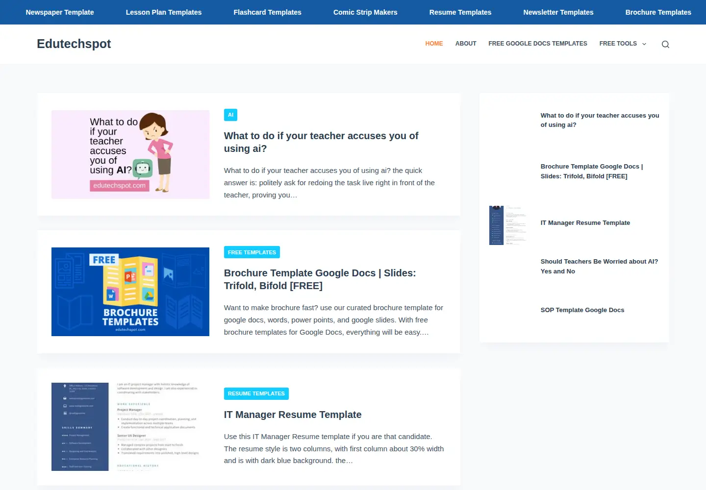 Screenshot of edutechspot.com