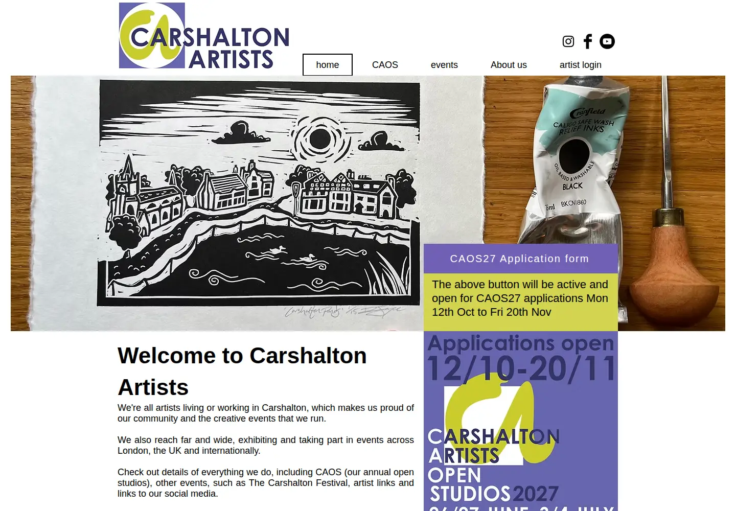 Screenshot of carshaltonartists.com