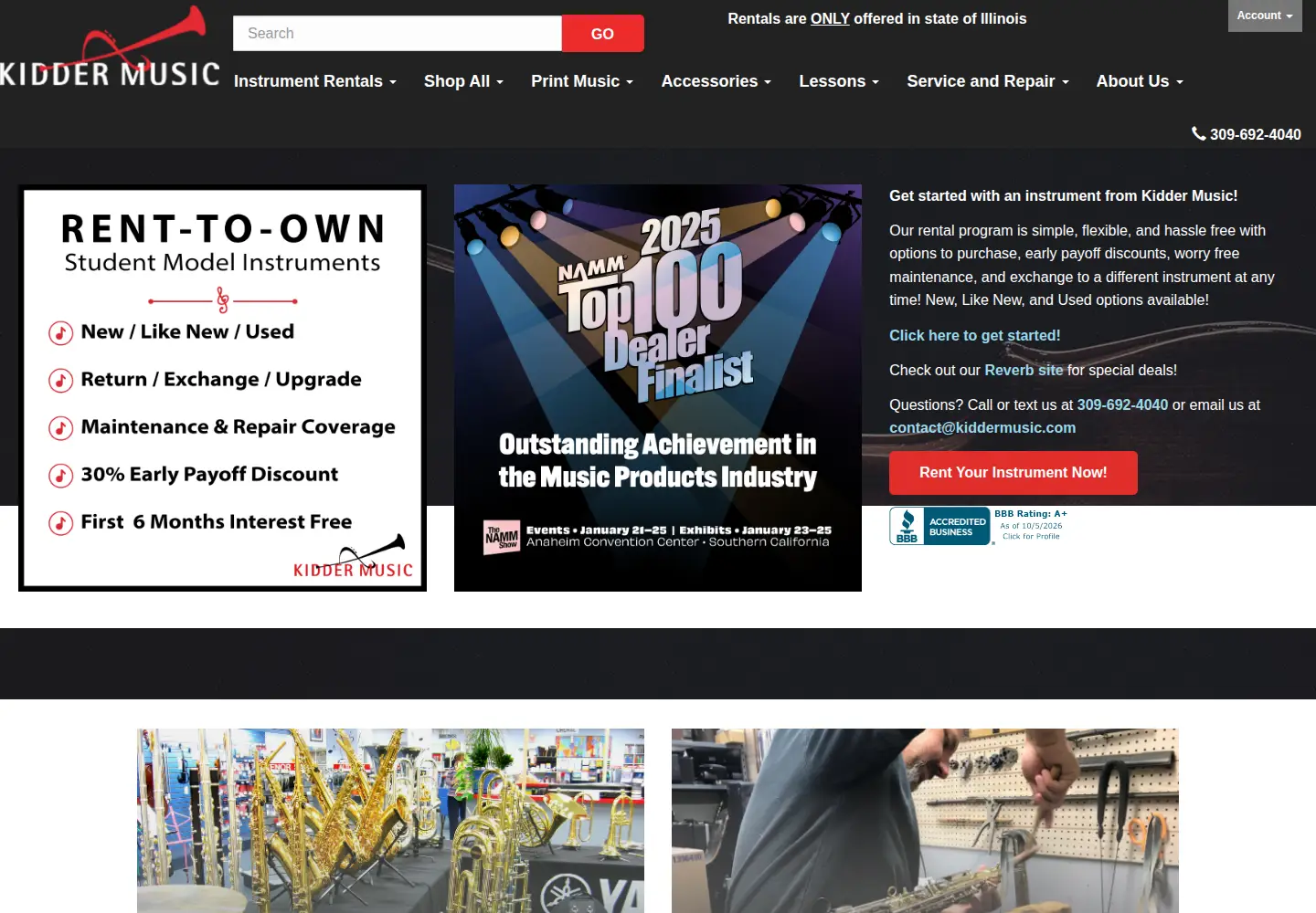 Screenshot of kiddermusic.com