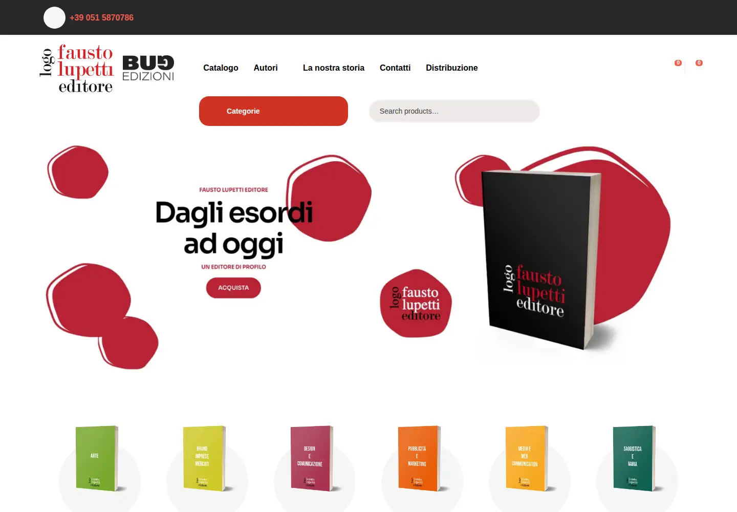Screenshot of faustolupettieditore.it