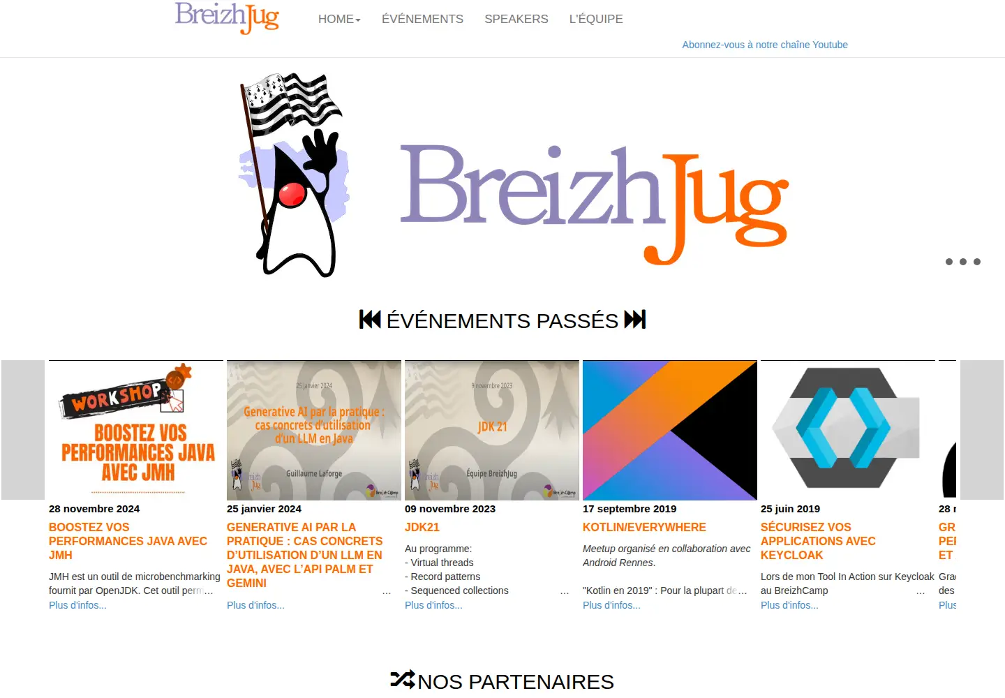 Captured homepage of breizhjug.org in the current scan