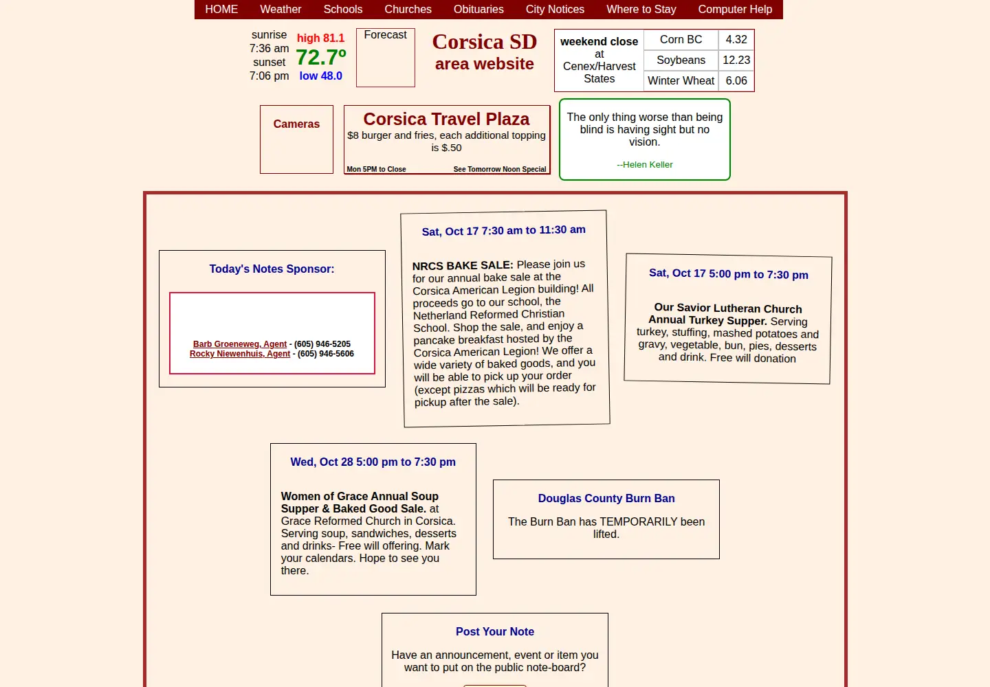 Captured homepage of corsicasd.com in the current scan
