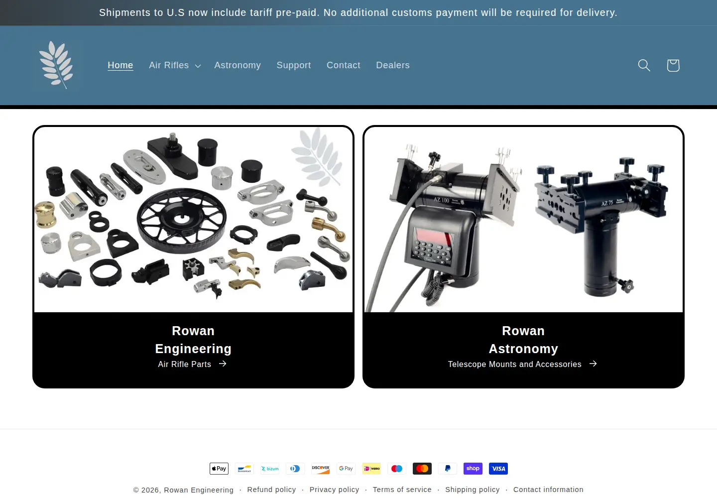 Screenshot of rowanengineering.com