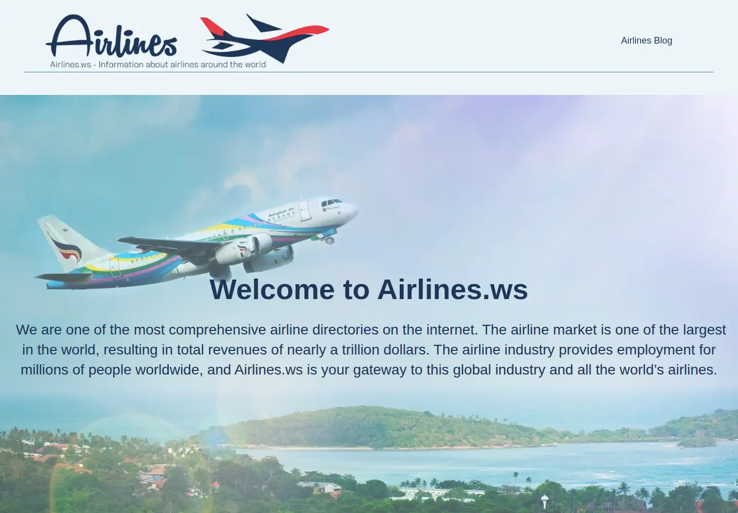 Screenshot of airlines.ws
