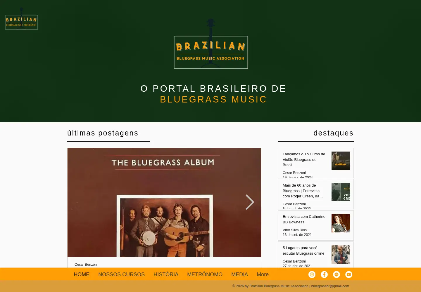 Screenshot of bluegrass.com.br