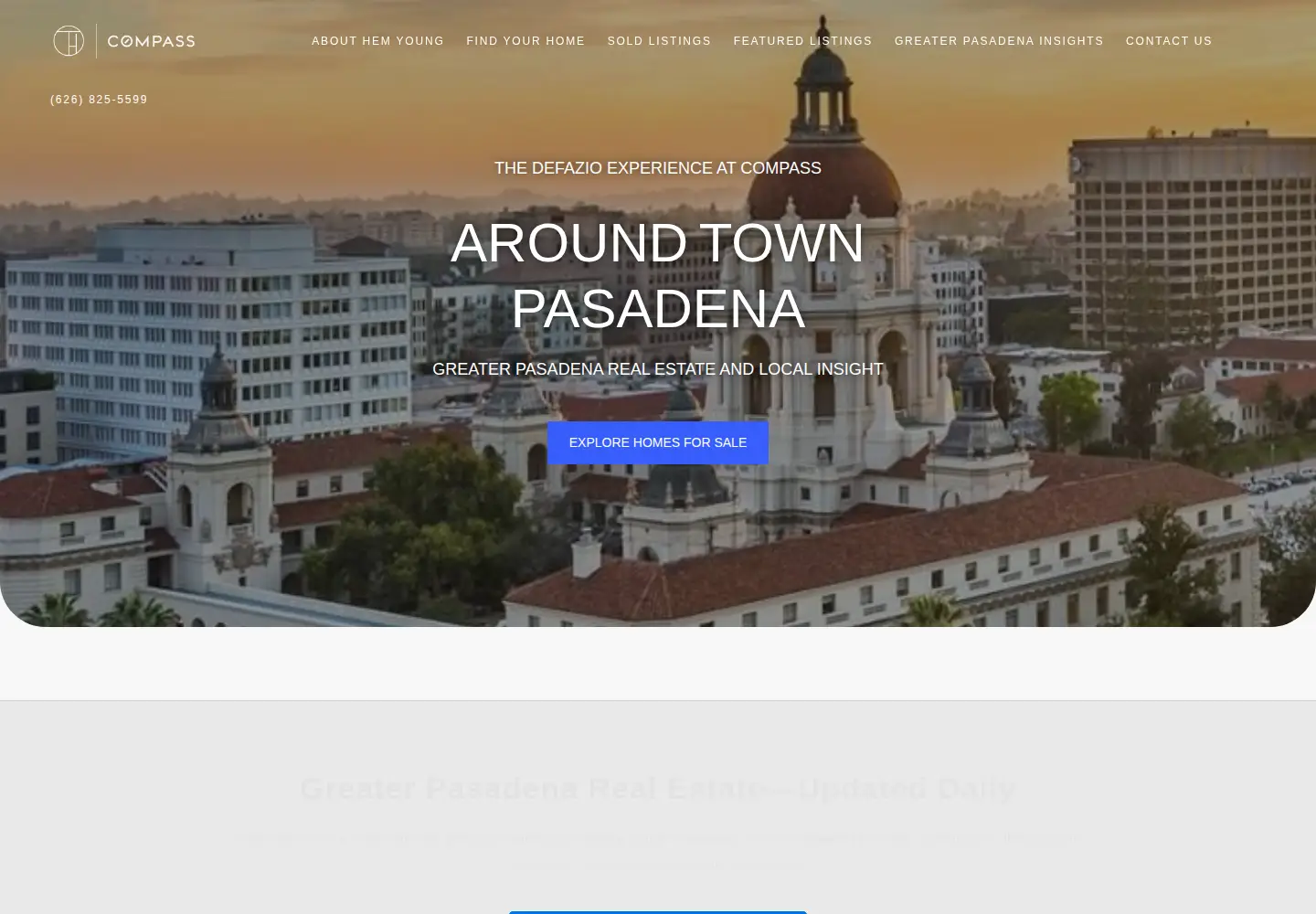 Captured homepage of aroundtownpasadena.com in the current scan