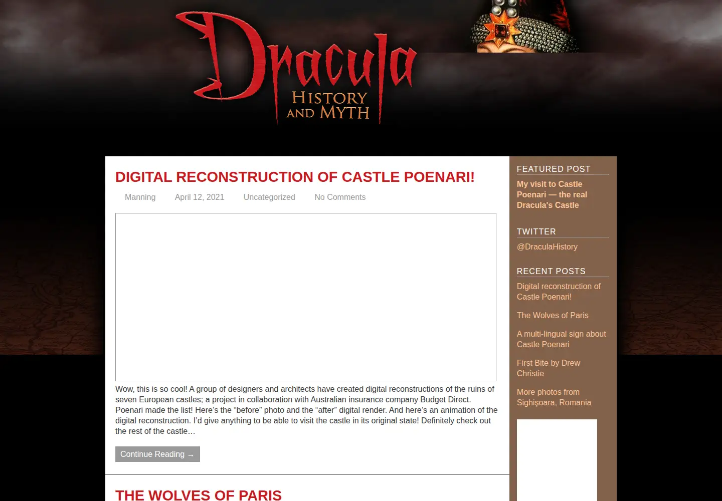 Screenshot of draculahistoryandmyth.com