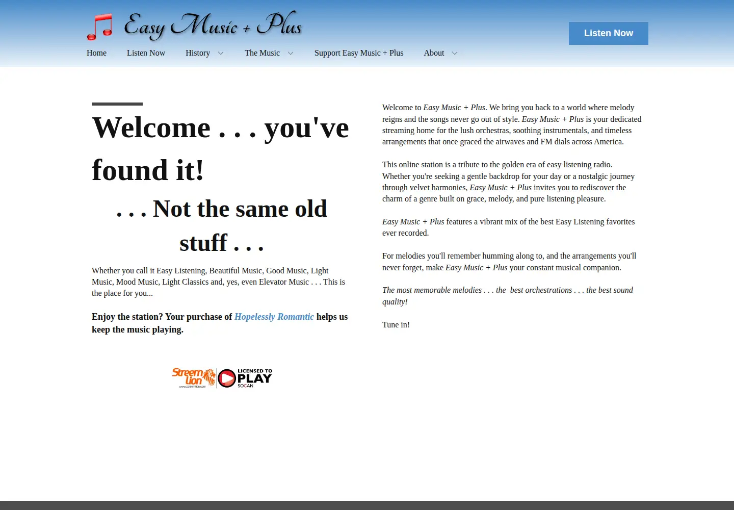 Screenshot of easylisteninghq.com