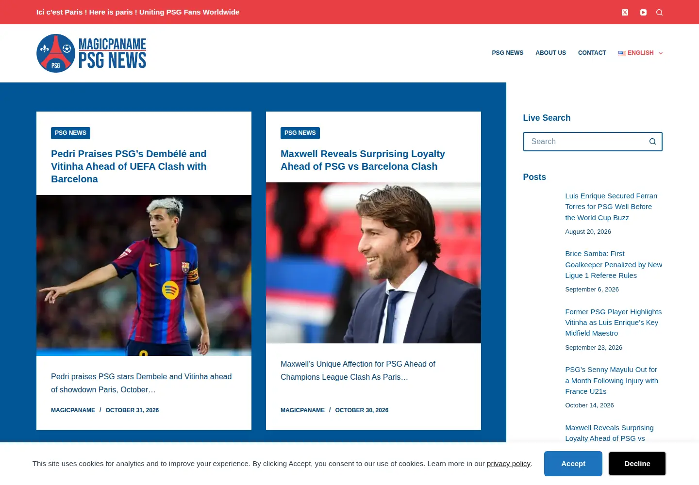 Screenshot of magicpaname.com