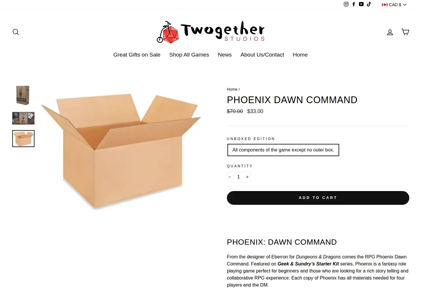 Screenshot of phoenixdawncommand.com