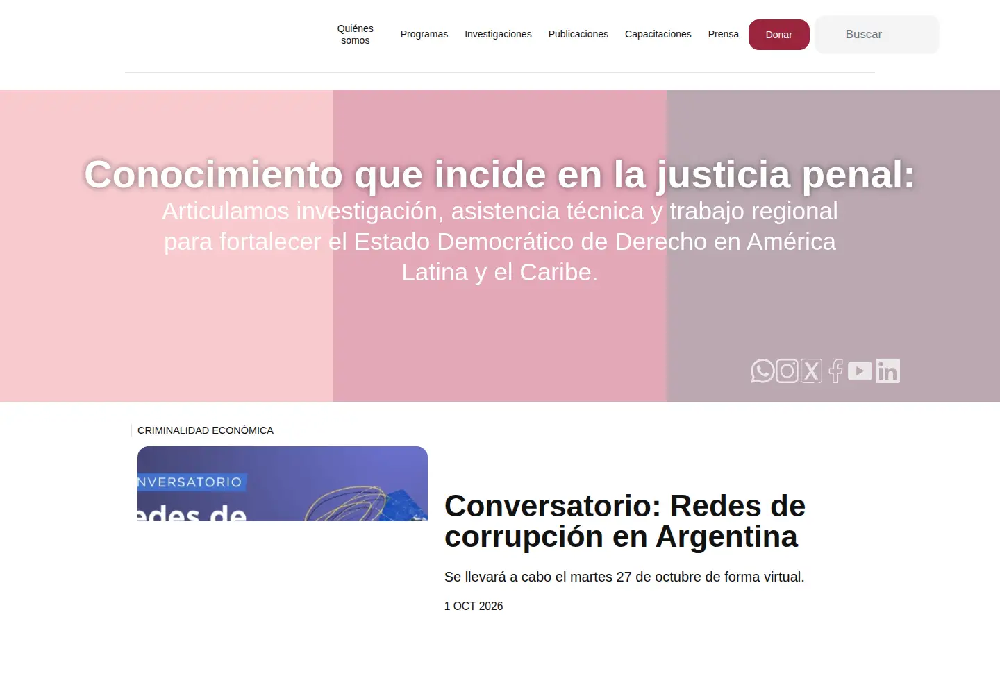 Screenshot of inecip.org