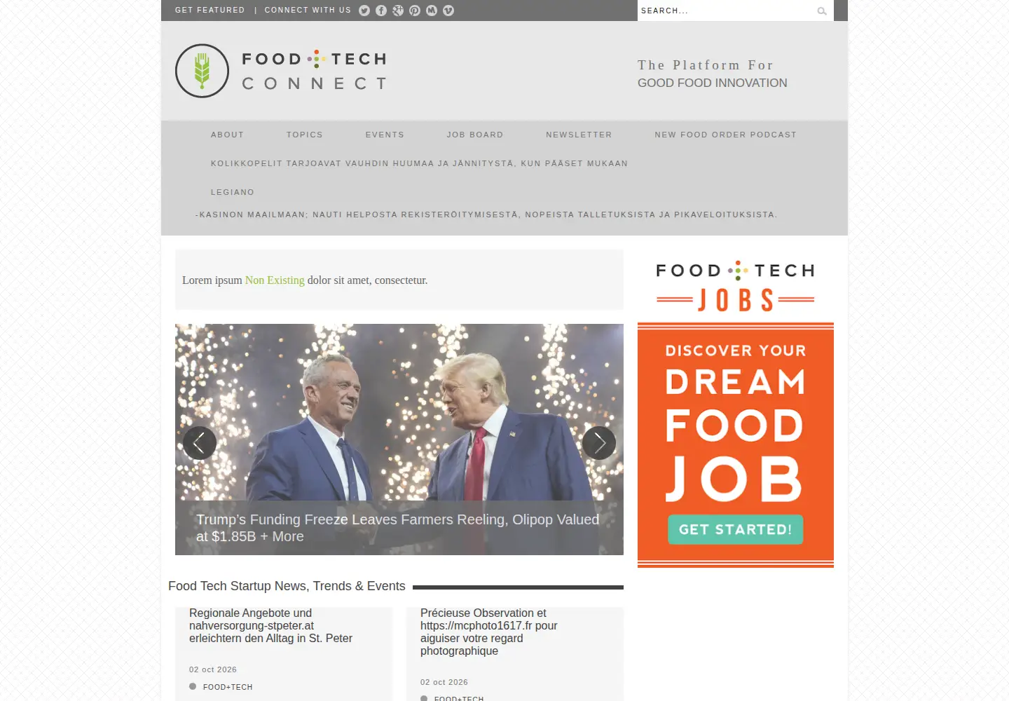 Screenshot of foodtechconnect.com