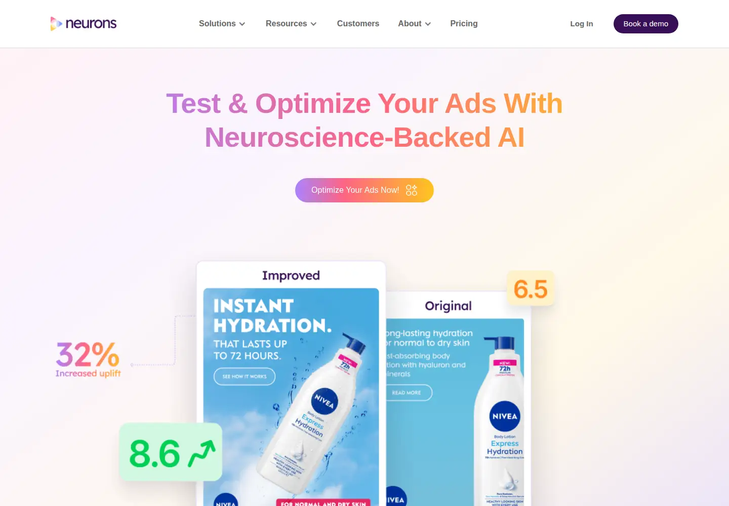 Captured homepage of neuronsinc.com in the current scan