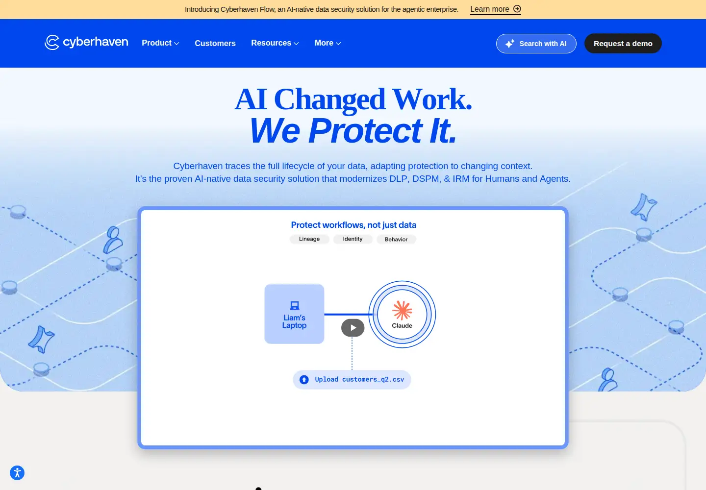 Screenshot of cyberhaven.com