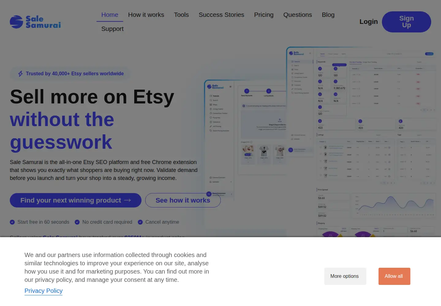 Screenshot of salesamurai.io
