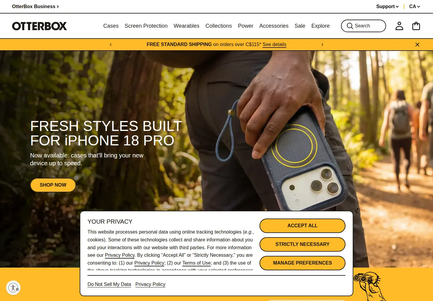 Screenshot of otterbox.com
