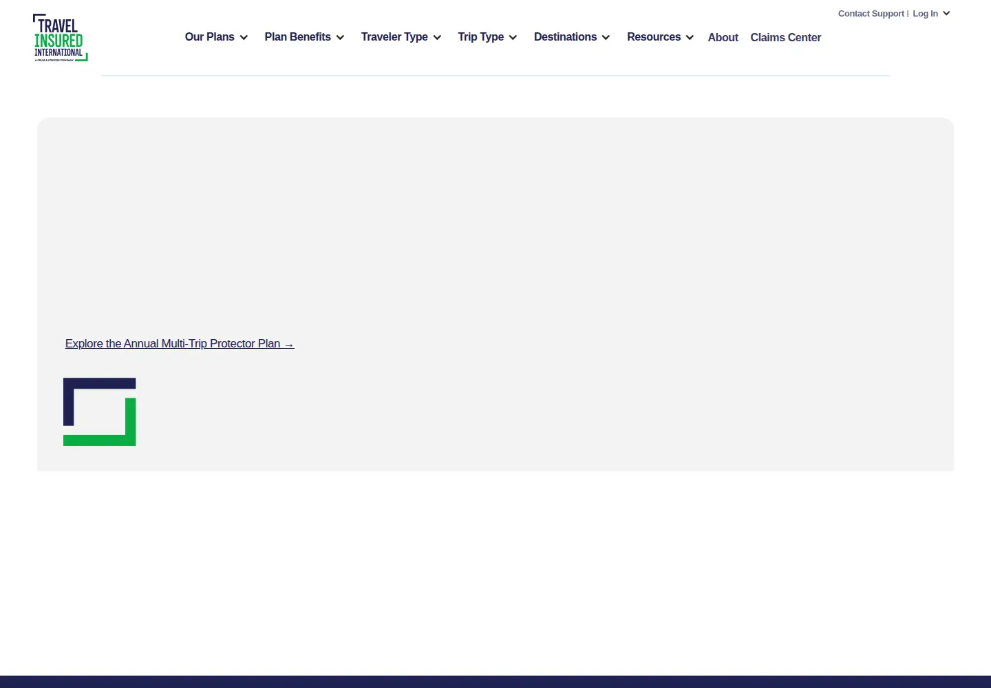 Screenshot of travelinsured.com