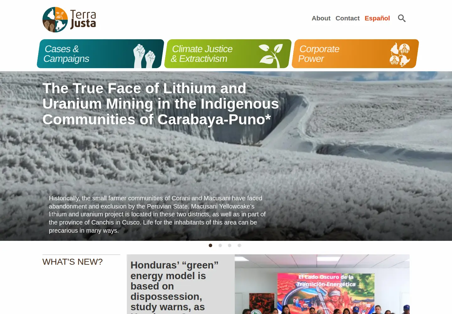 Screenshot of terra-justa.org