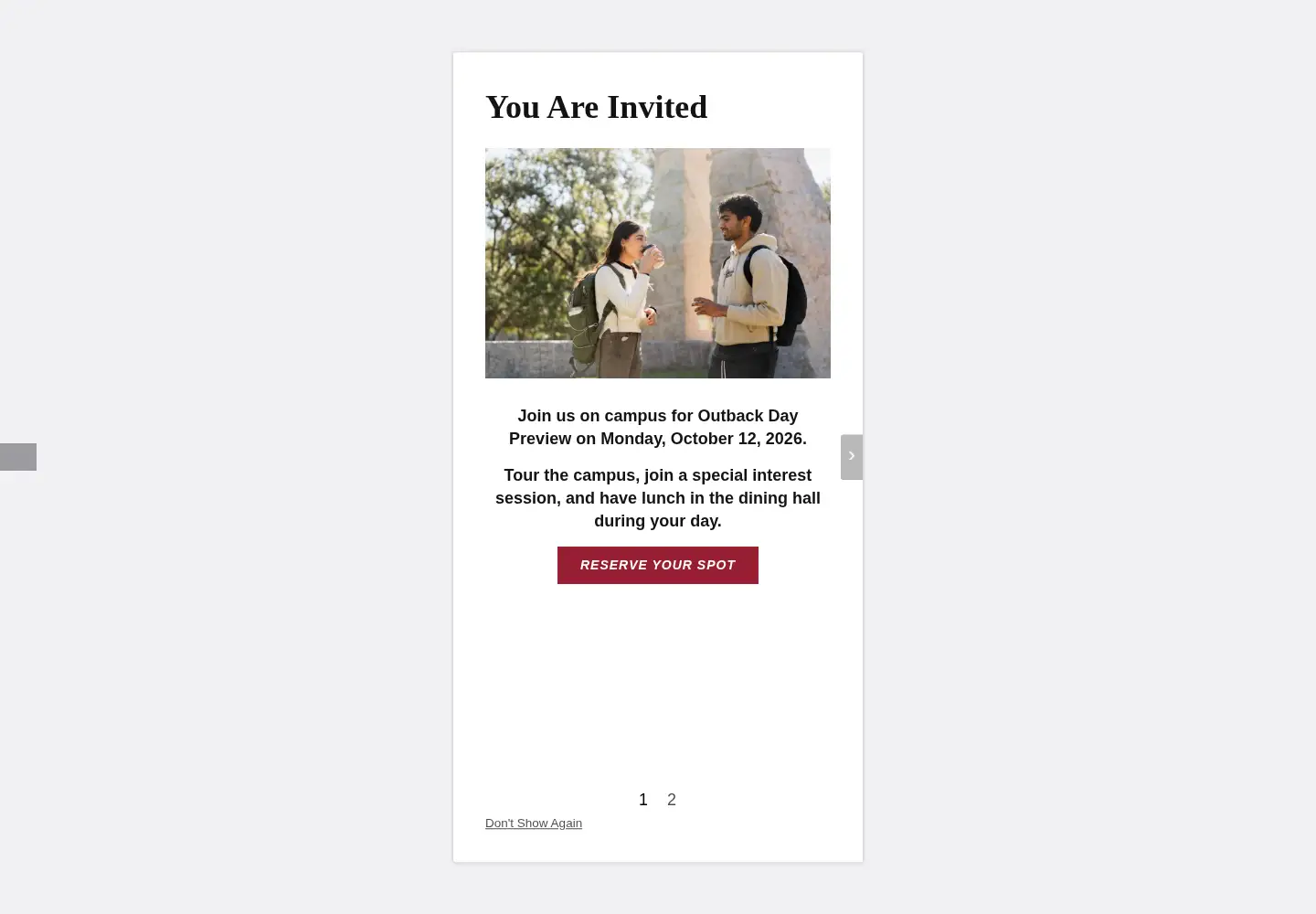 Screenshot of austincollege.edu