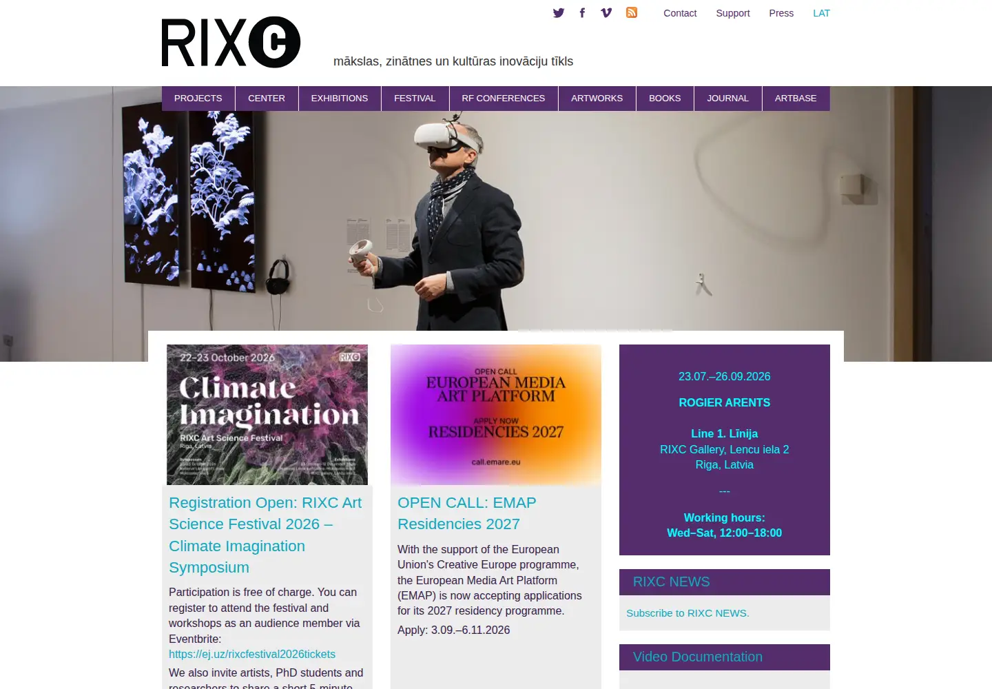 Screenshot of rixc.org