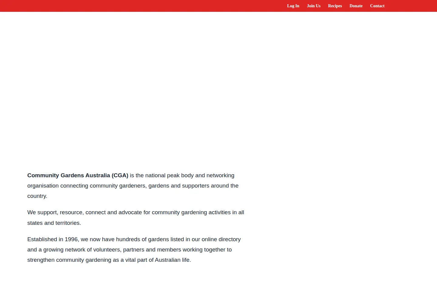 Screenshot of communitygarden.org.au