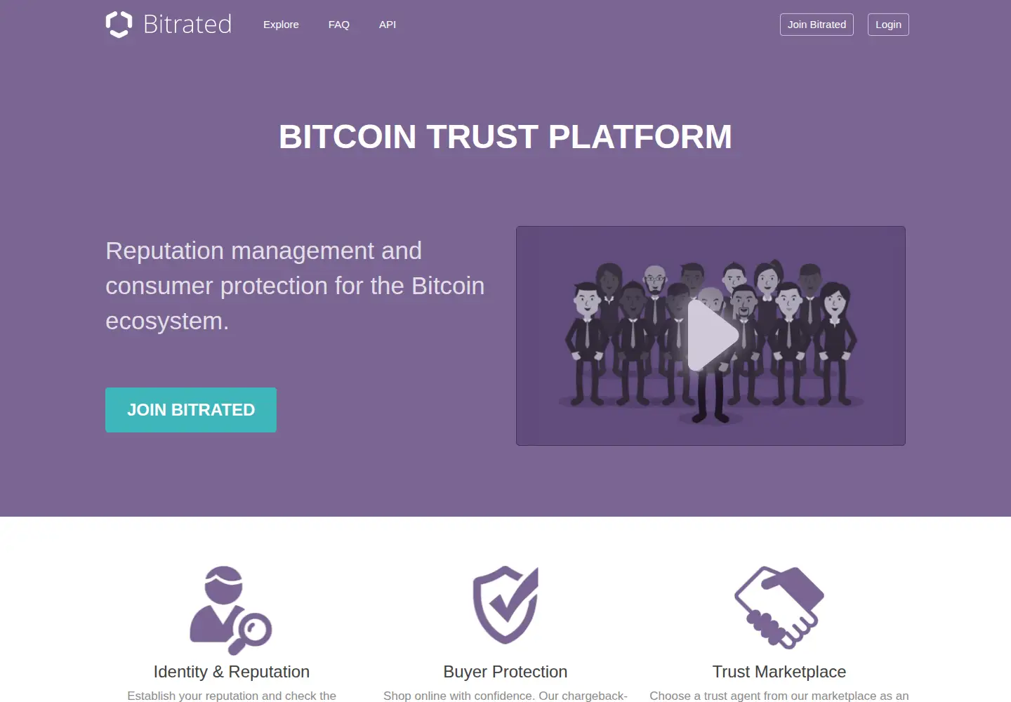 Screenshot of bitrated.com
