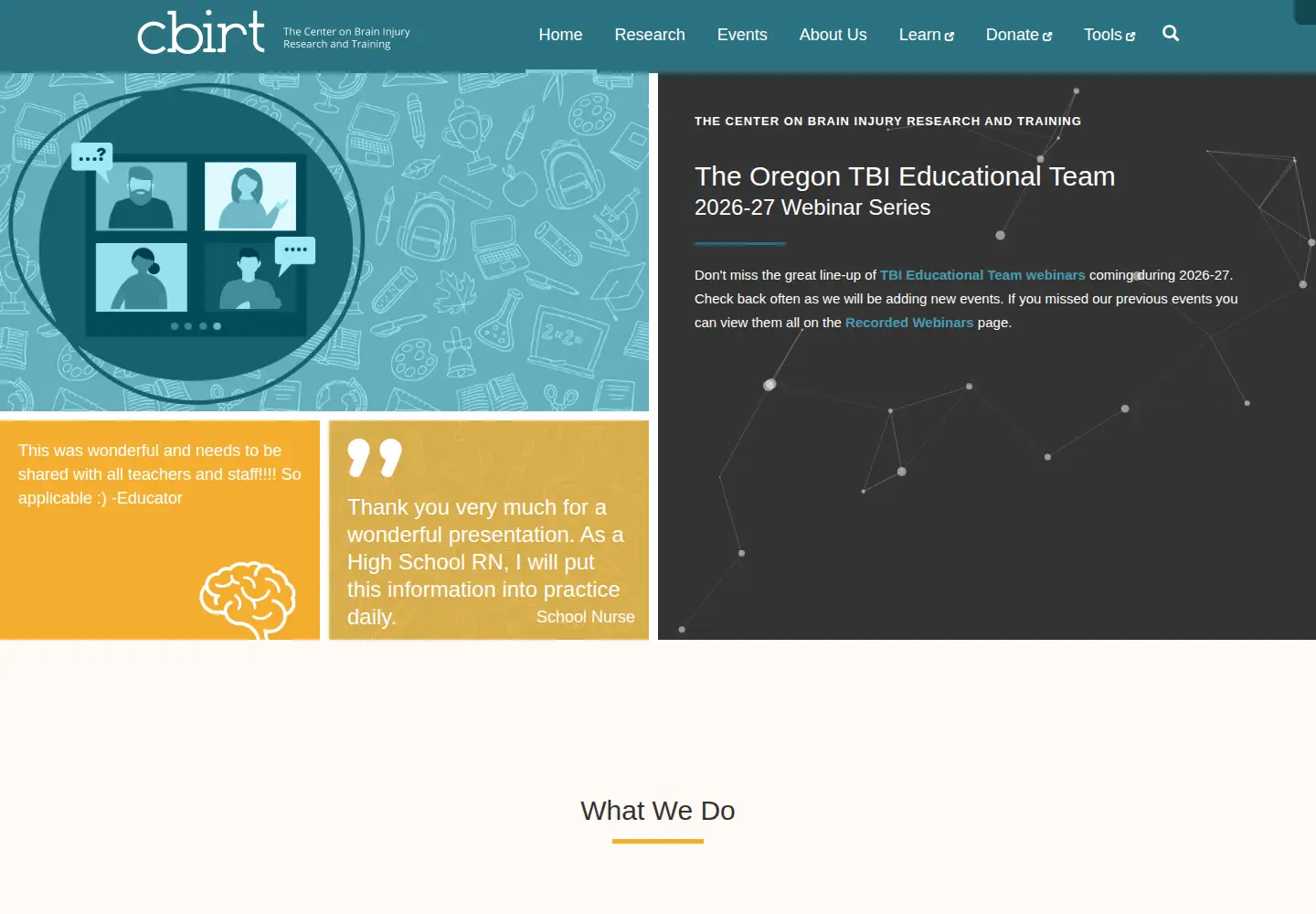 Screenshot of cbirt.org