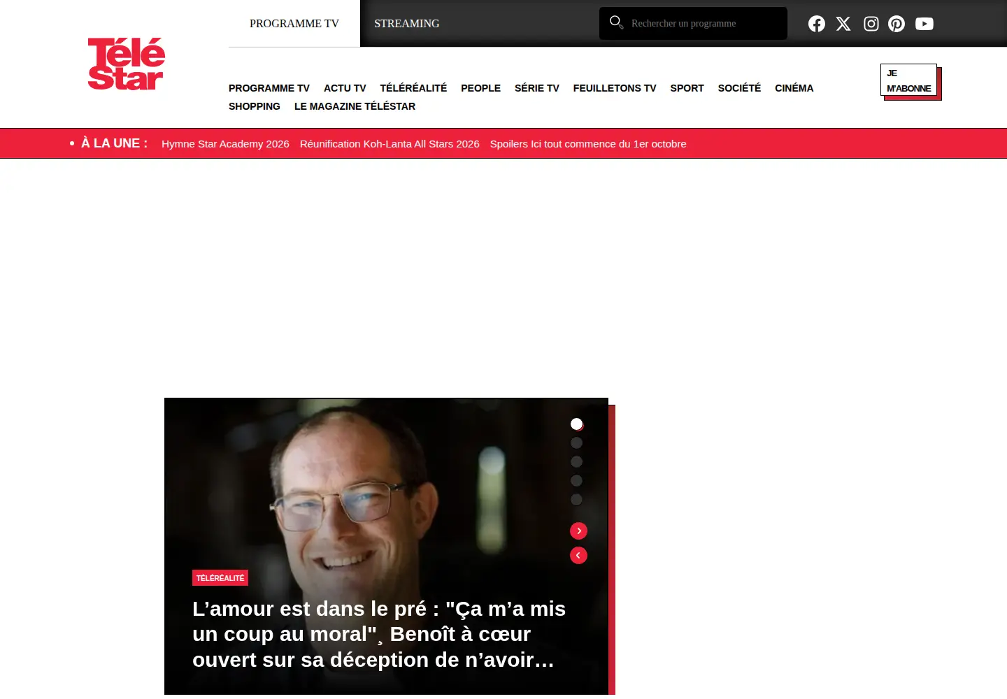 Screenshot of telestar.fr