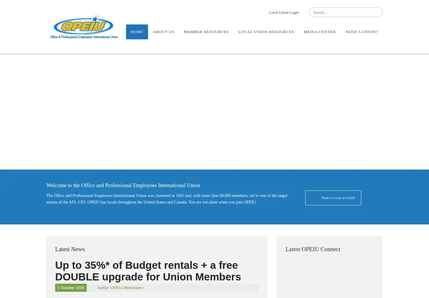 Screenshot of opeiu.org