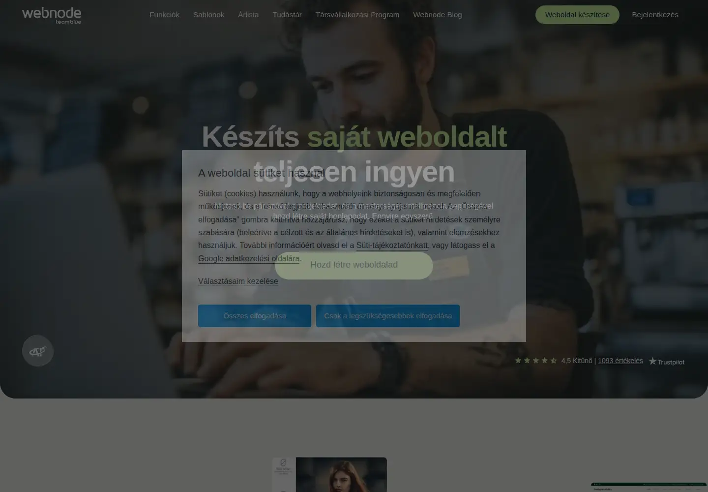 Screenshot of webnode.hu