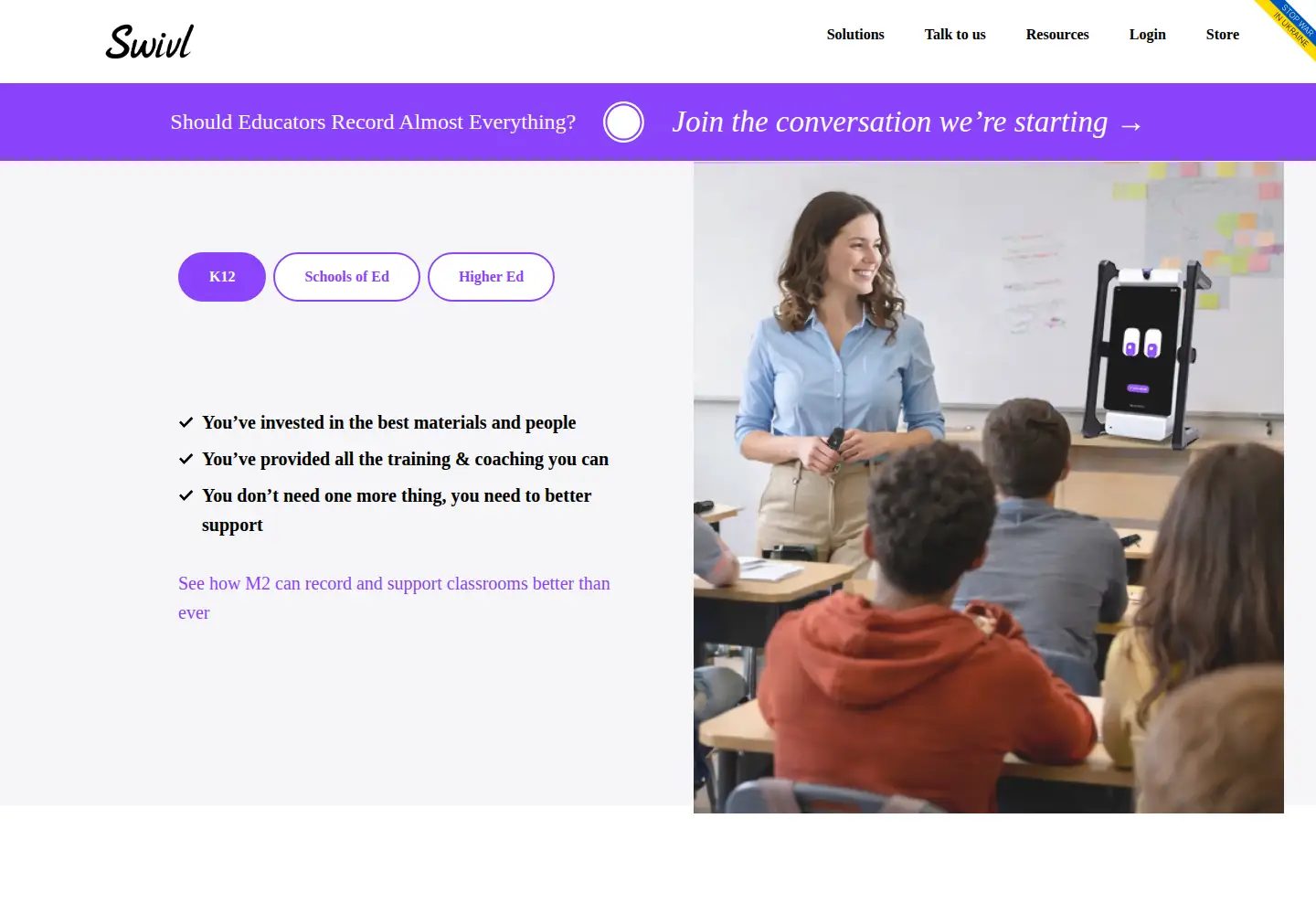 Screenshot of swivl.com