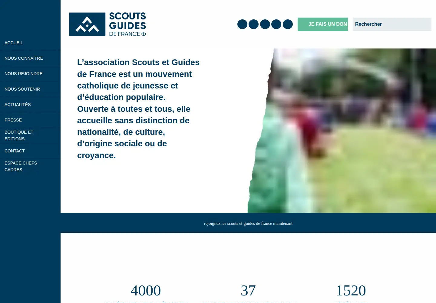 Screenshot of sgdf.fr