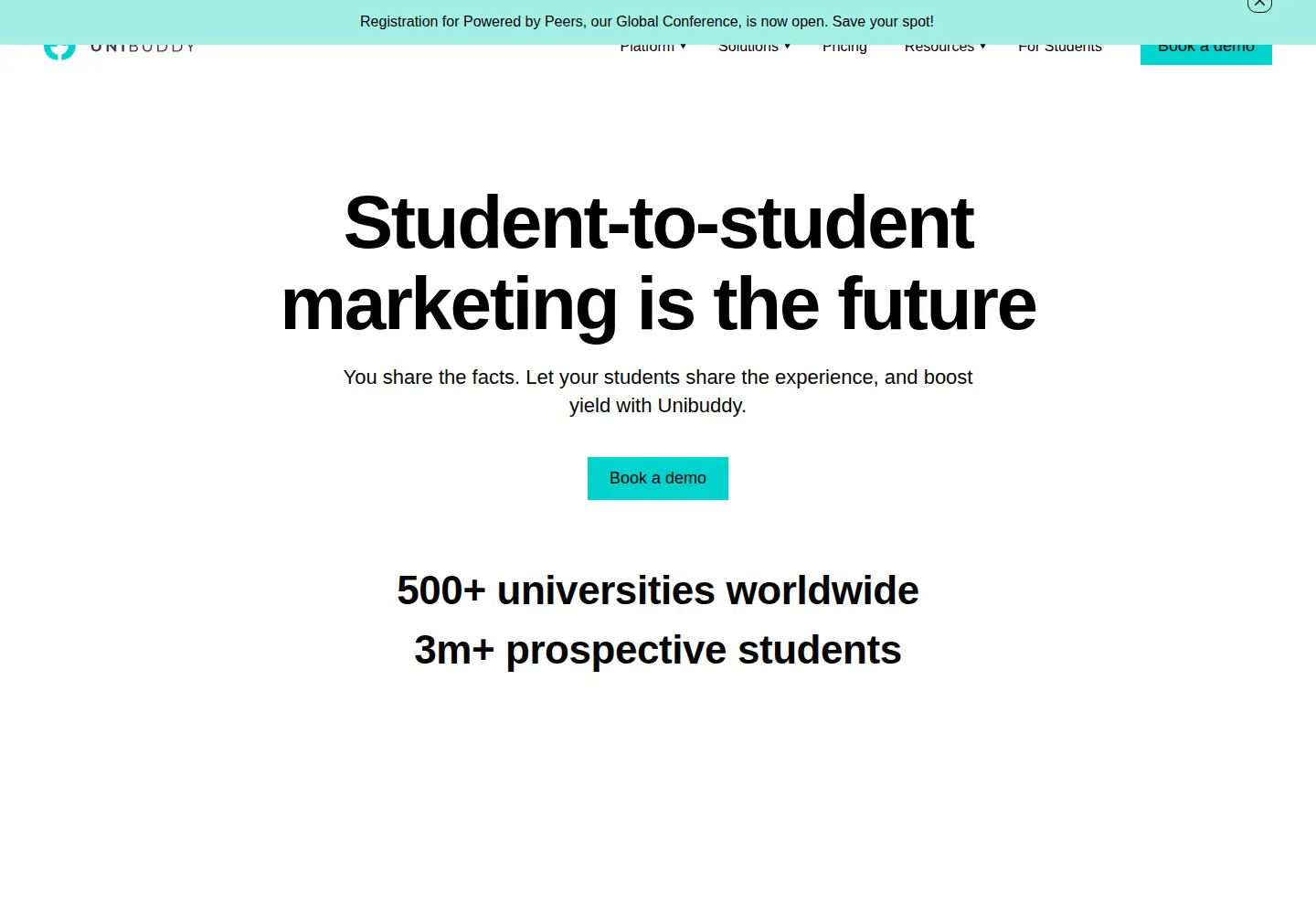 Screenshot of unibuddy.com