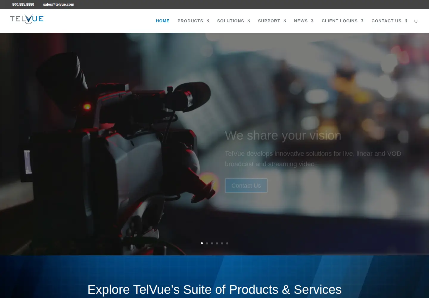 Screenshot of telvue.com