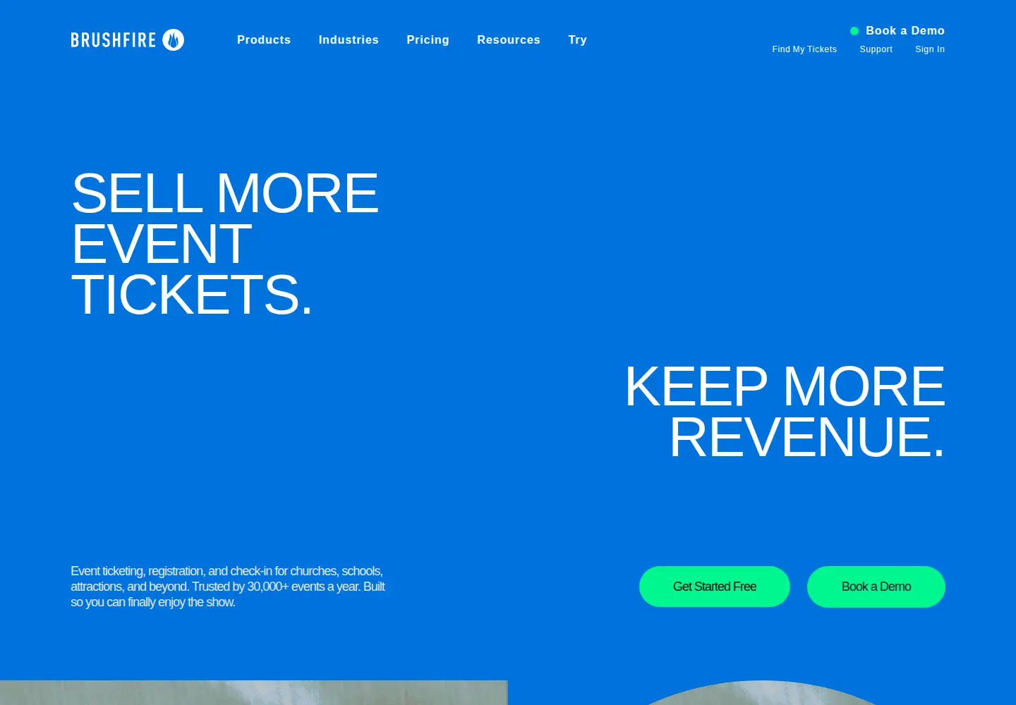 Screenshot of brushfire.com