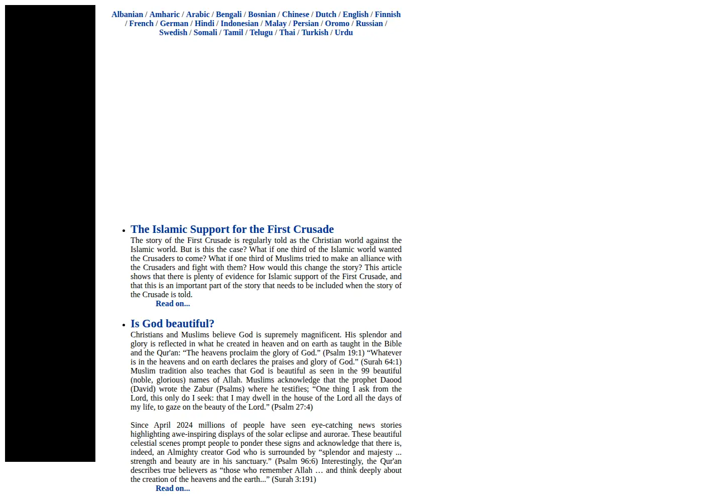 Screenshot of answering-islam.org