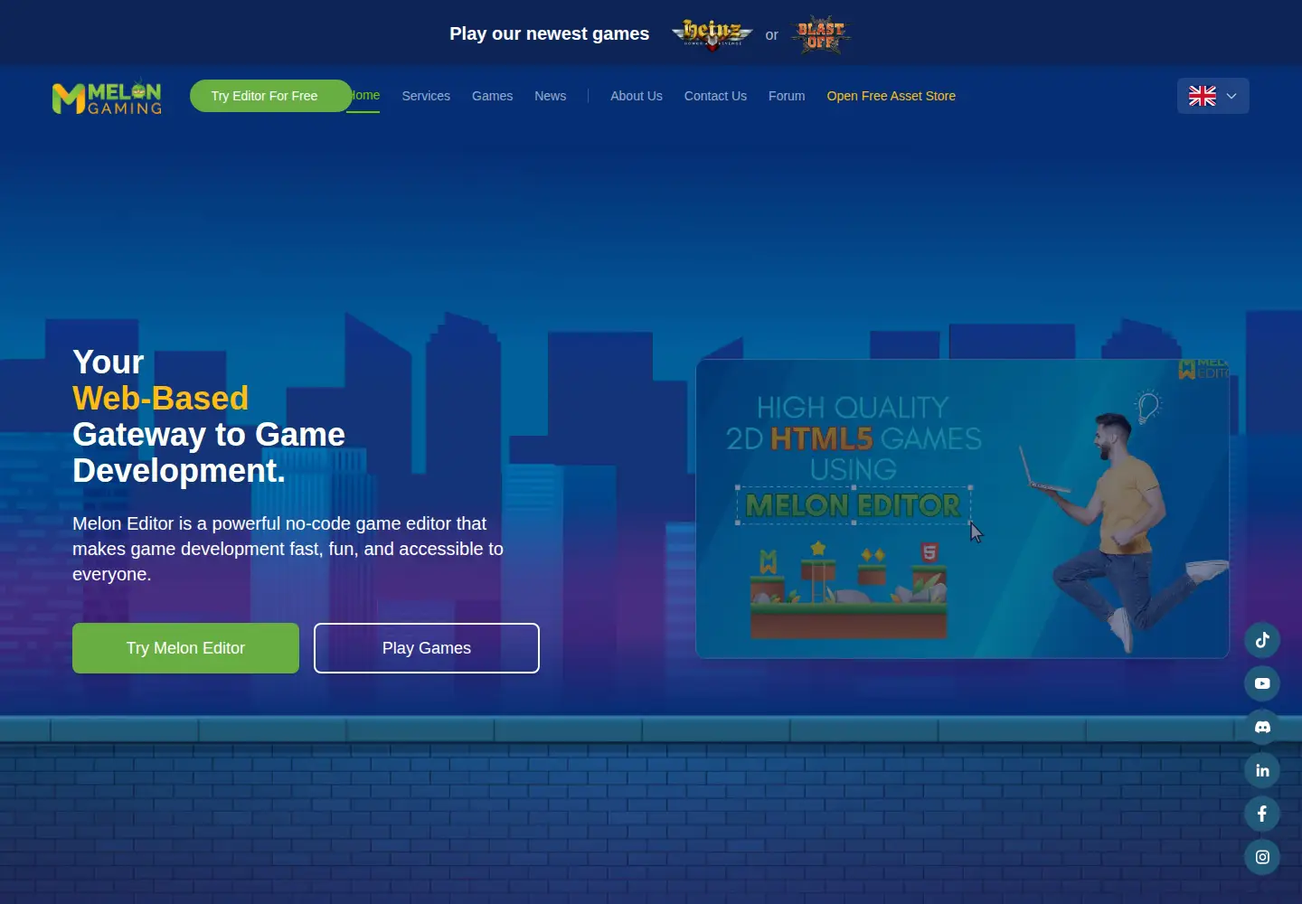 Screenshot of melongaming.com