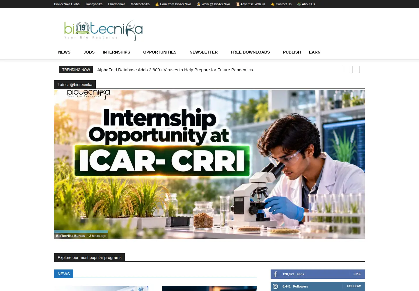 Screenshot of biotecnika.org