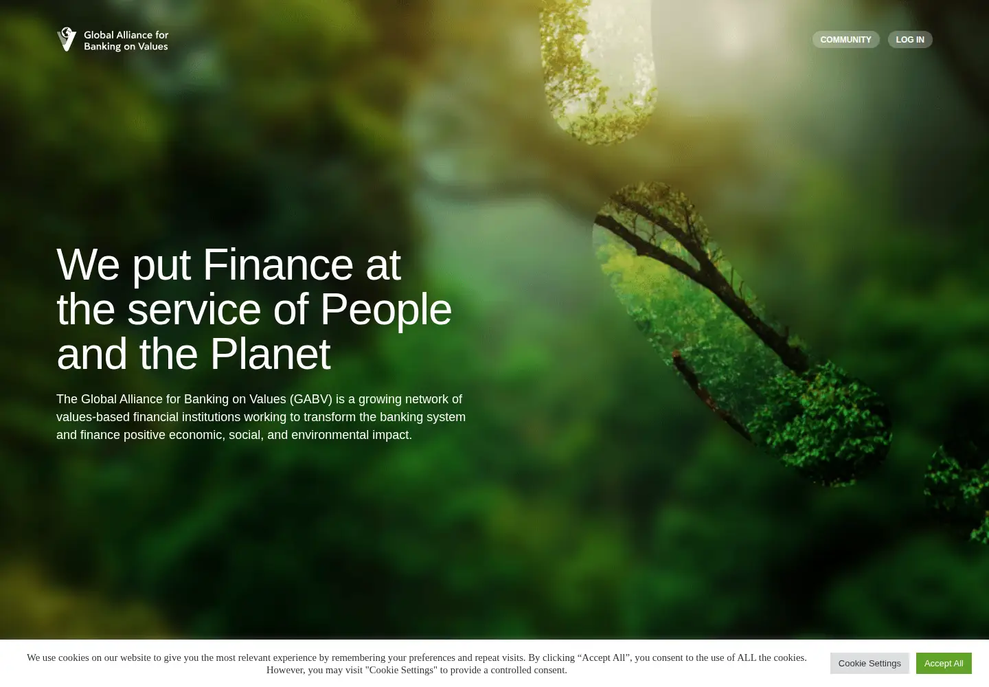 Screenshot of gabv.org