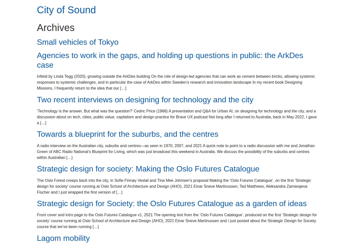 Screenshot of cityofsound.com
