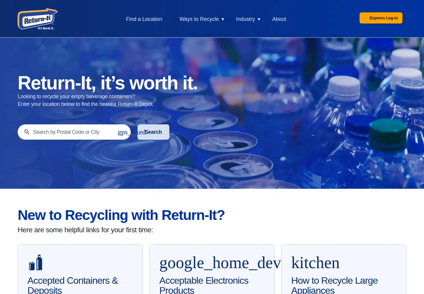 Screenshot of return-it.ca