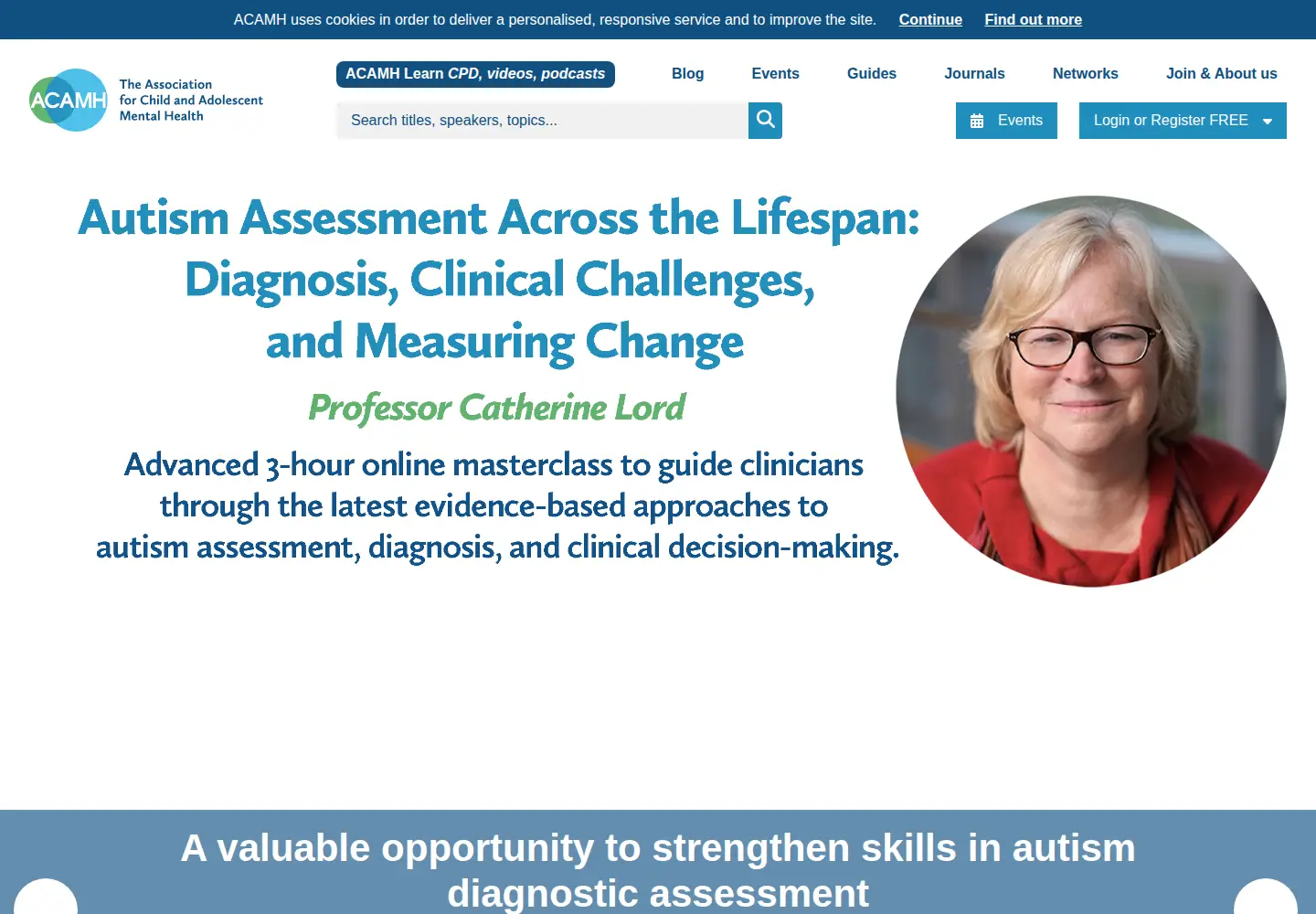 Screenshot of acamh.org