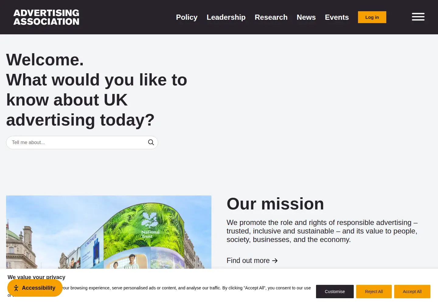 Screenshot of adassoc.org.uk