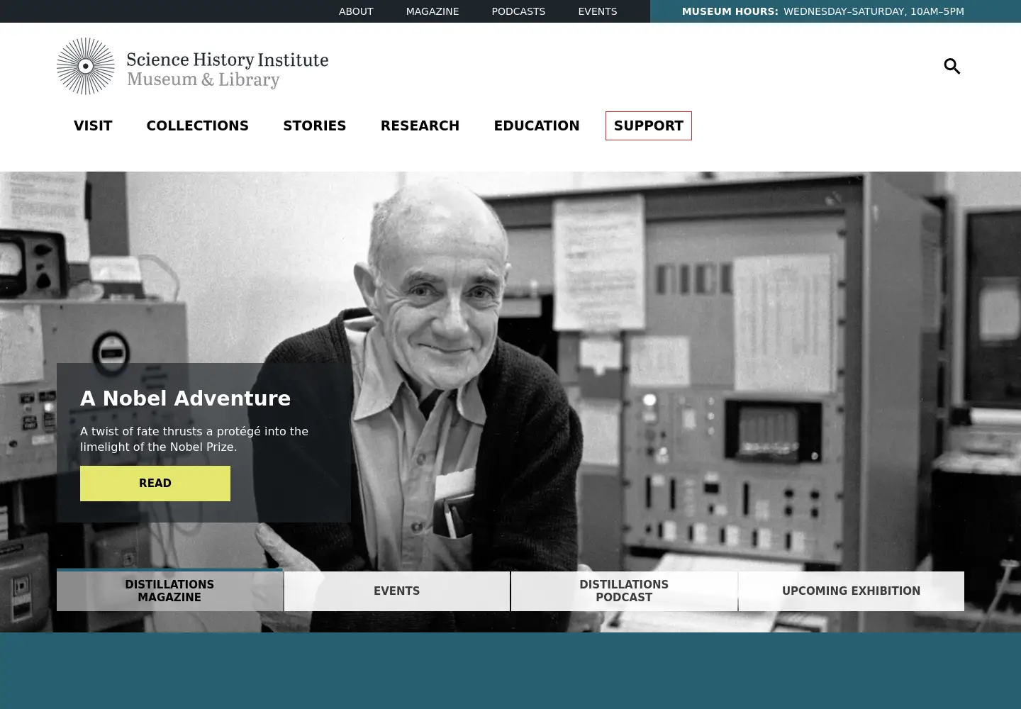 Screenshot of chemheritage.org