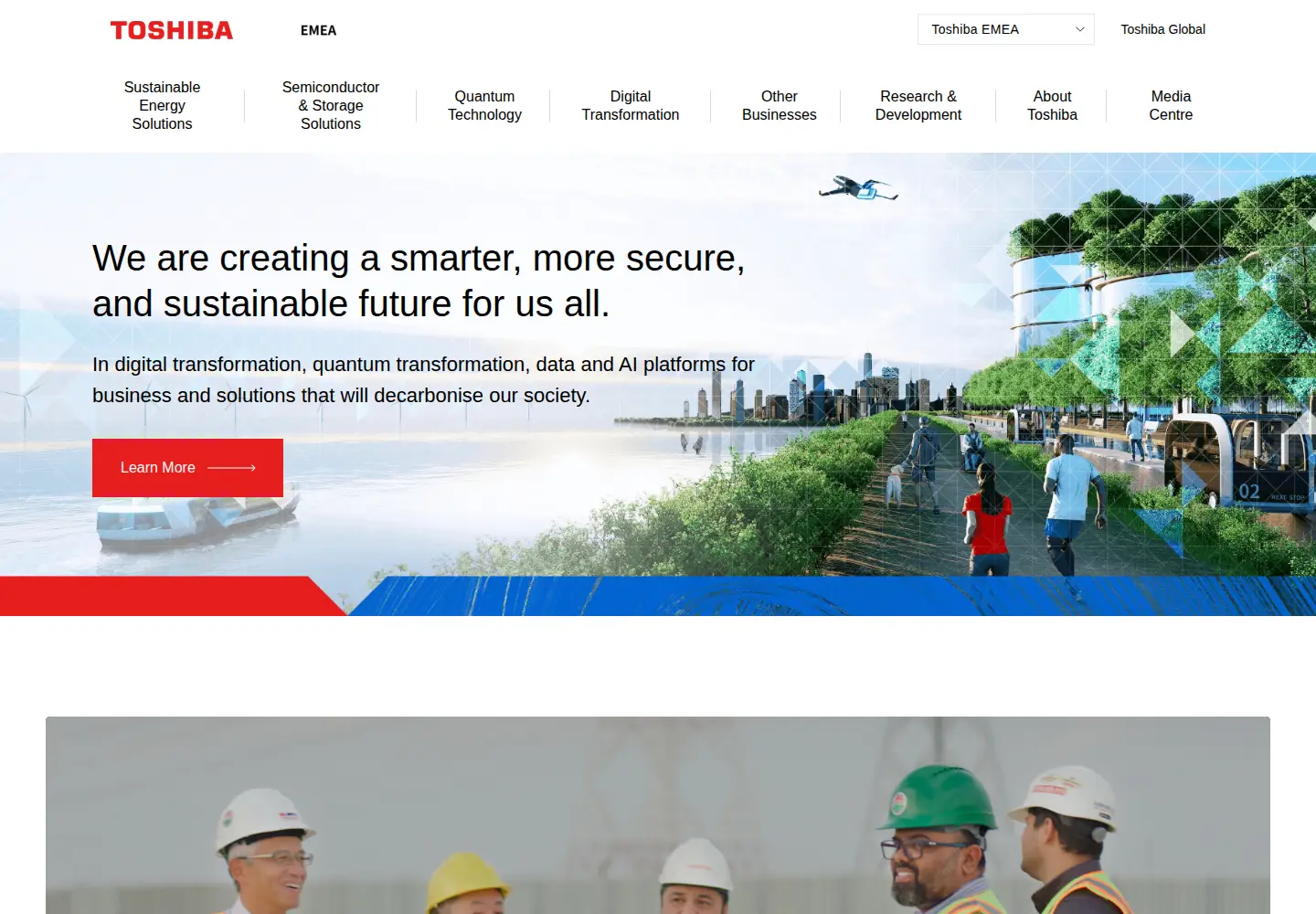 Screenshot of toshiba.eu