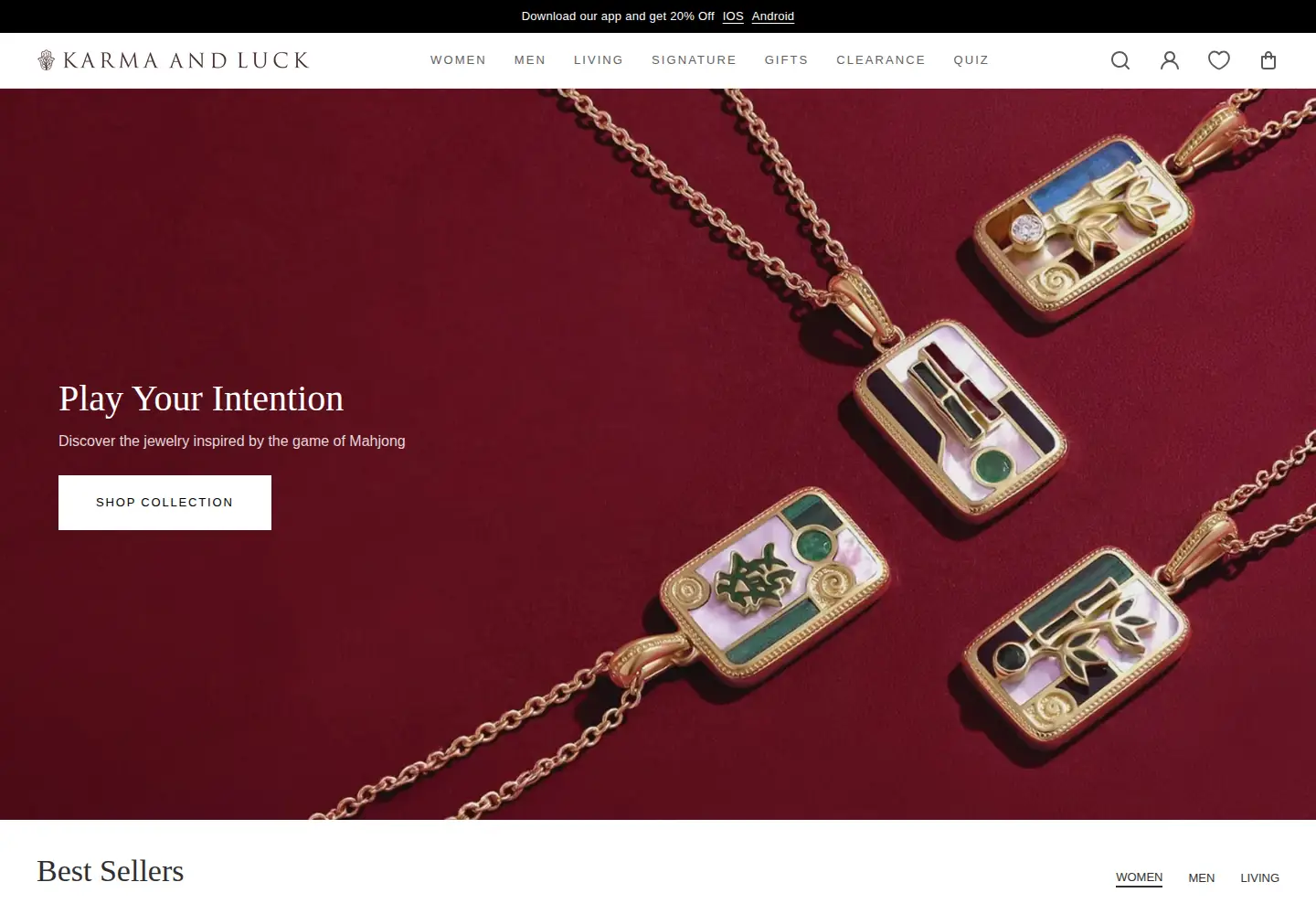 Screenshot of karmaandluck.com