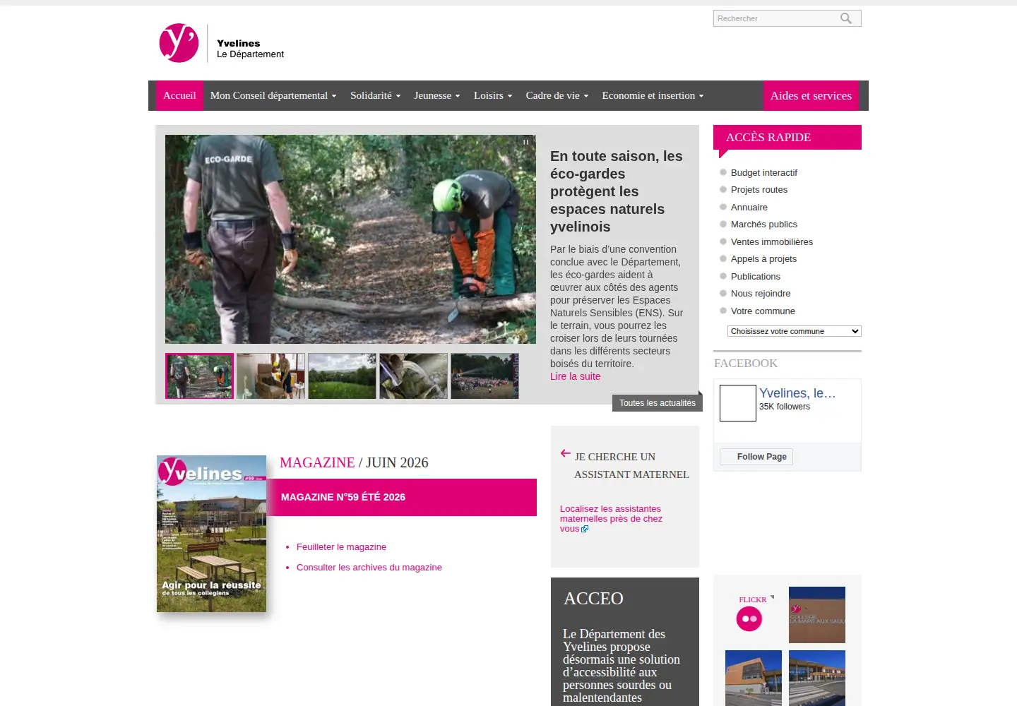 Screenshot of yvelines.fr
