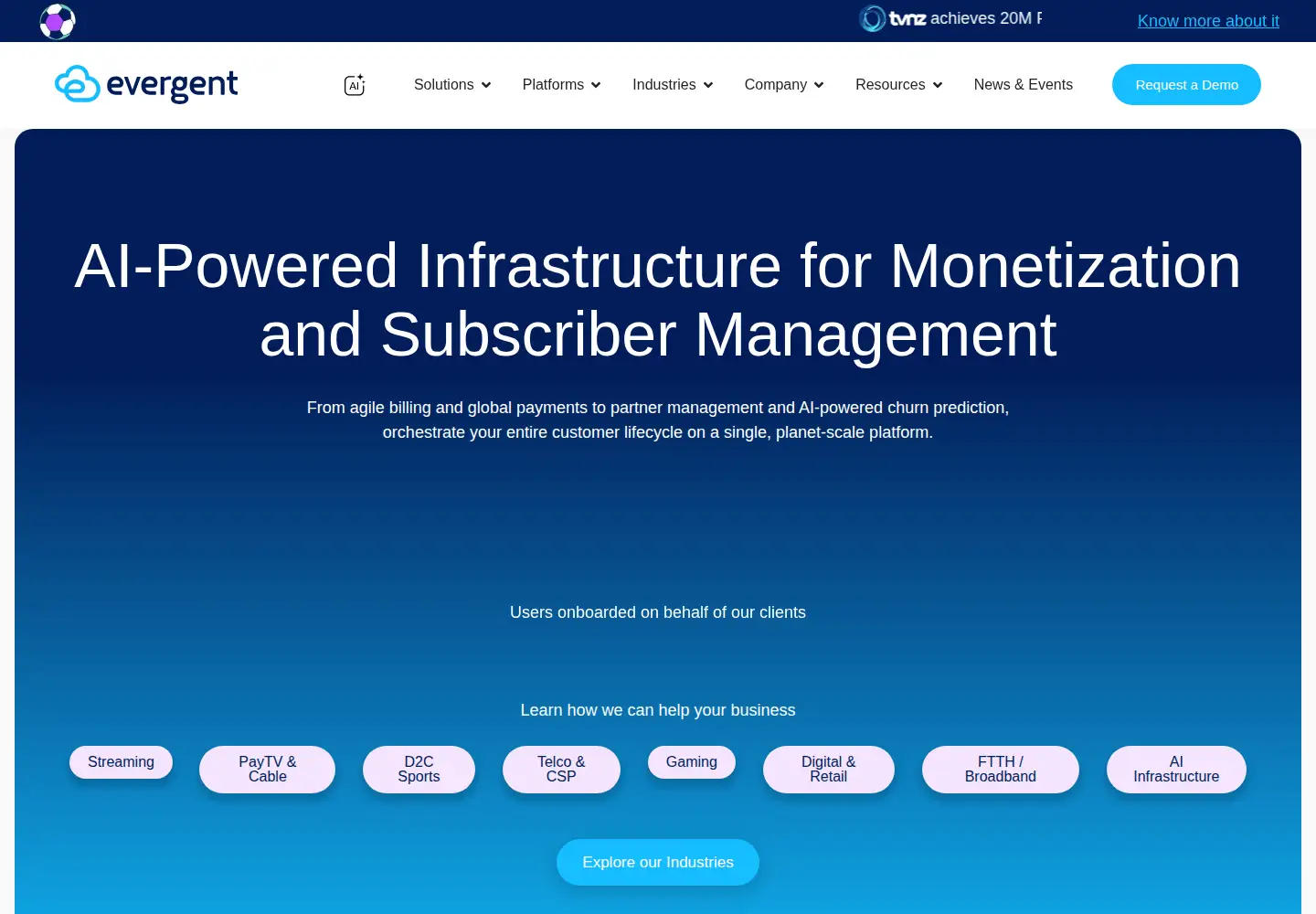 Screenshot of evergent.com