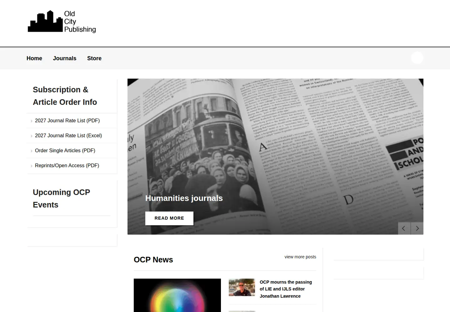Screenshot of oldcitypublishing.com