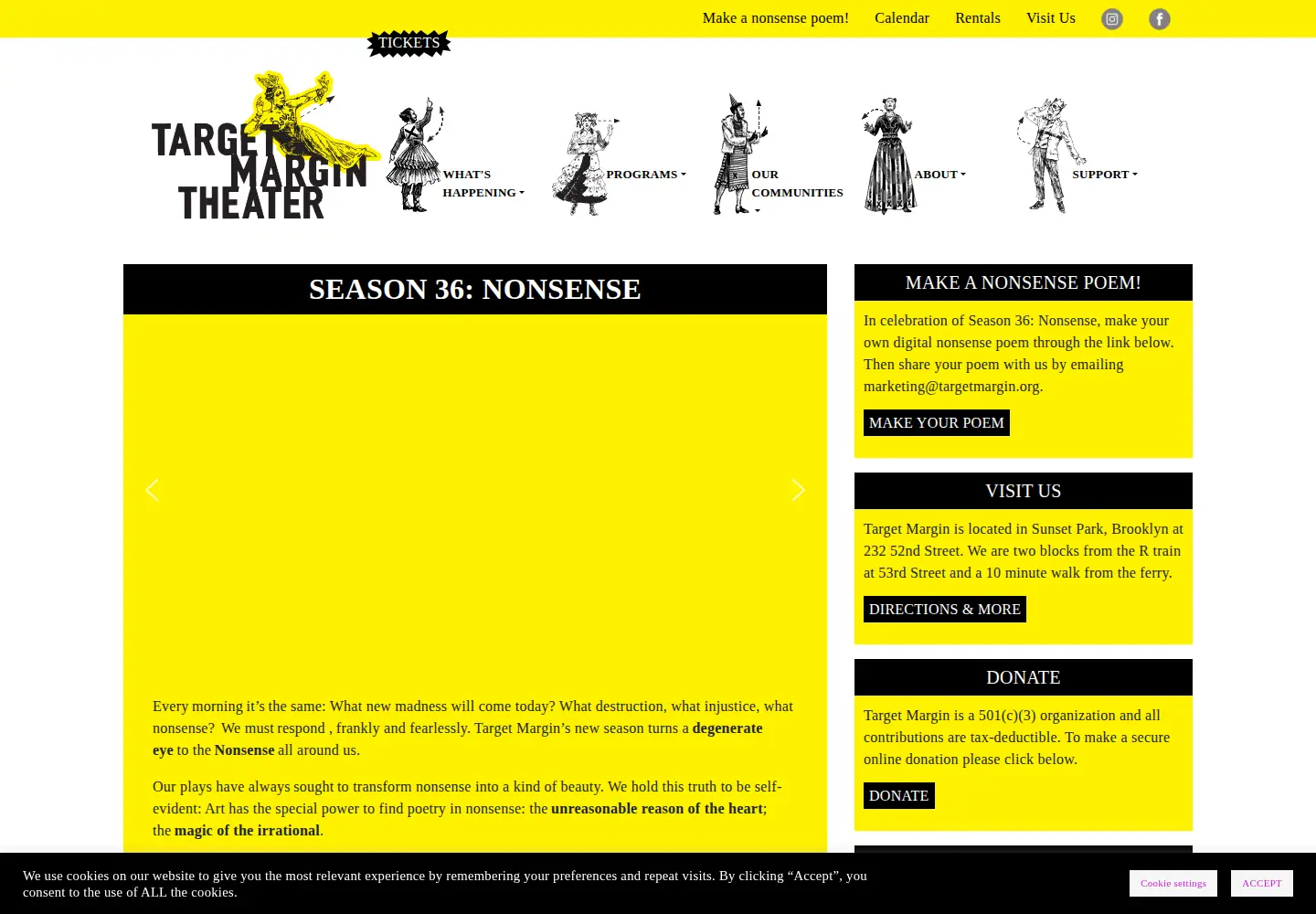 Captured homepage of targetmargin.org in the current scan
